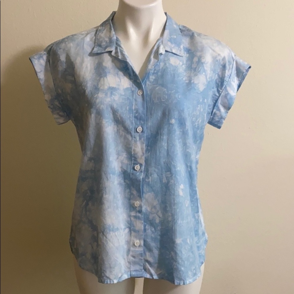 Thread & Supply tie dye button down top size XS